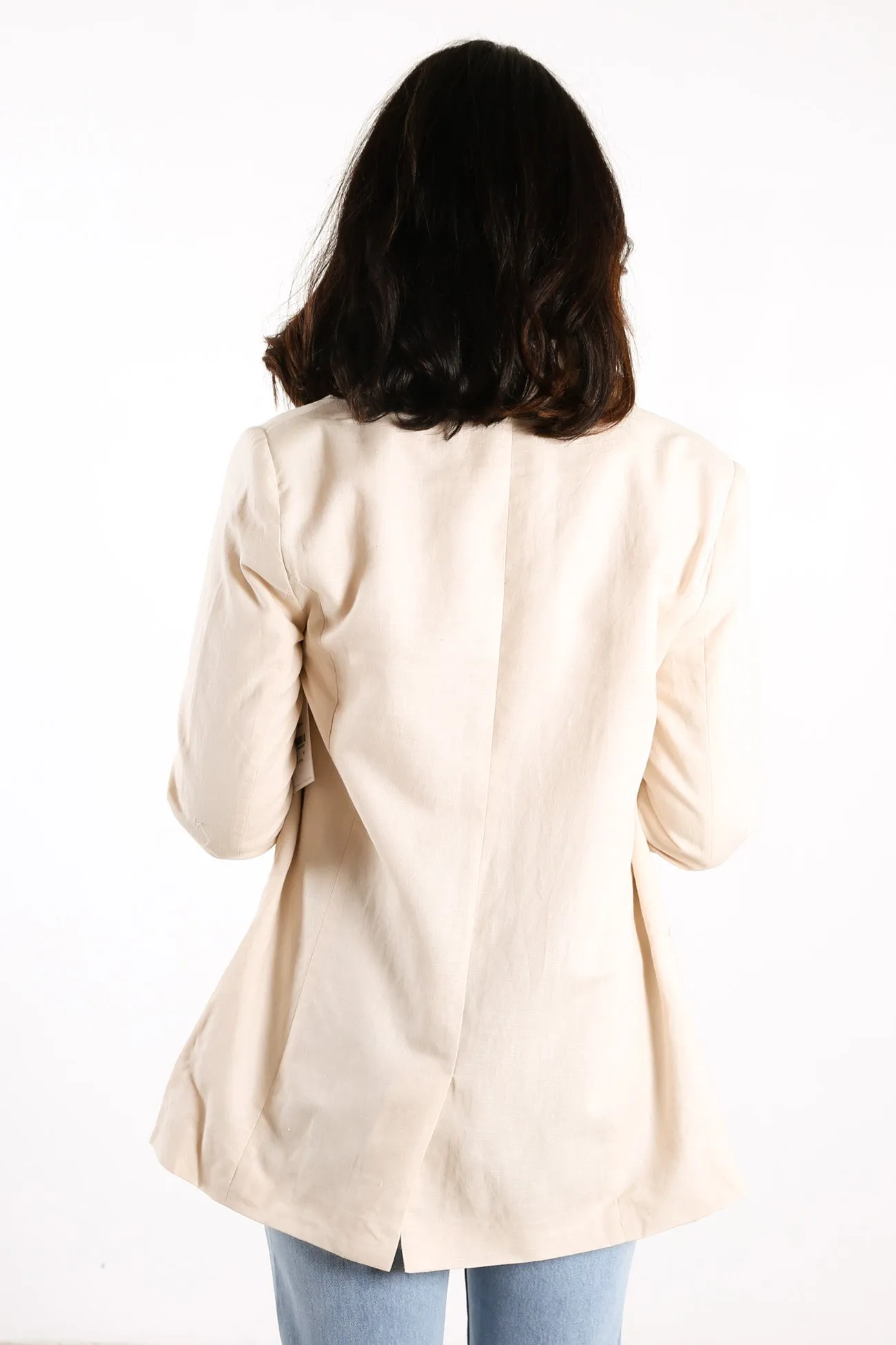 Alba Linen Blazer Almond