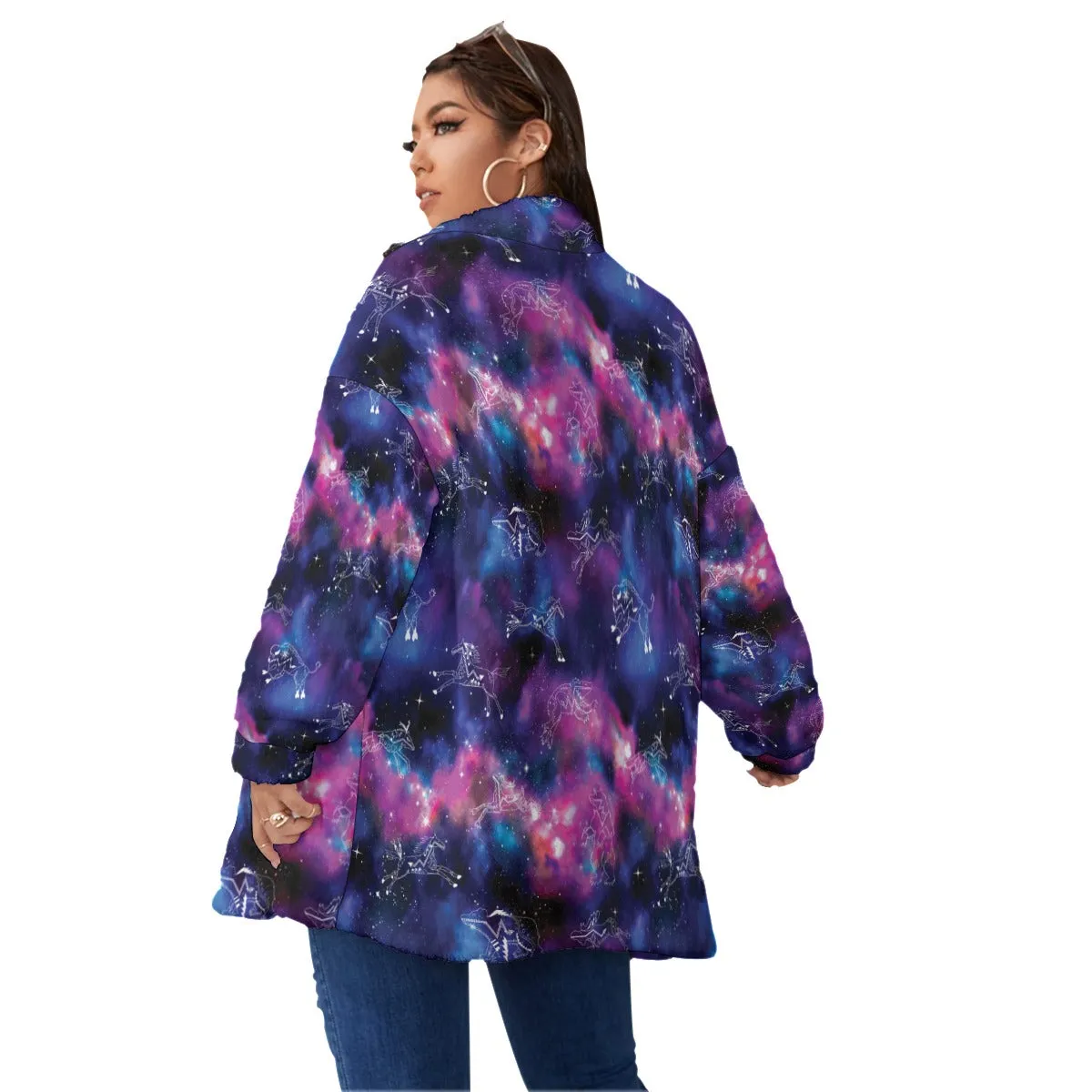 Animal Ancestors Blue and Pink Borg Fleece Coat