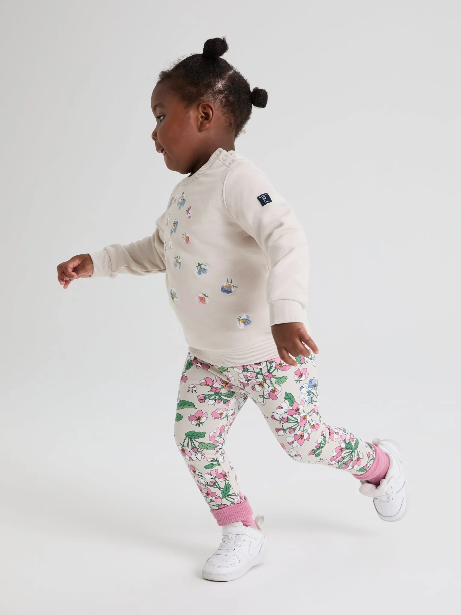 Apple Blossom Print Kids Leggings