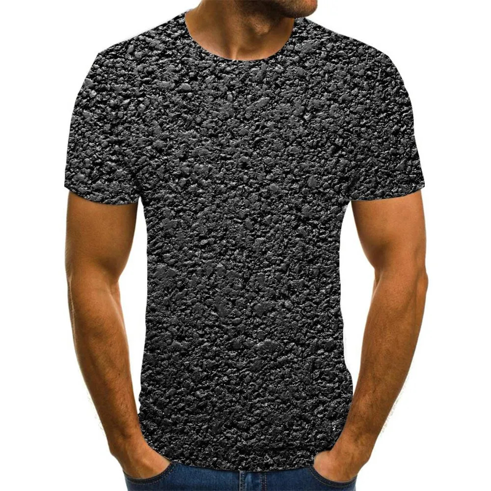 Asphalt road texture tshirts special texture Novelty 3D shirt Cool men different art costume