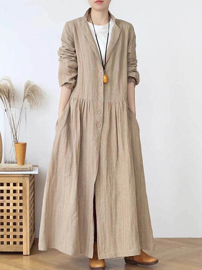 Back Your Soul Linen Coat