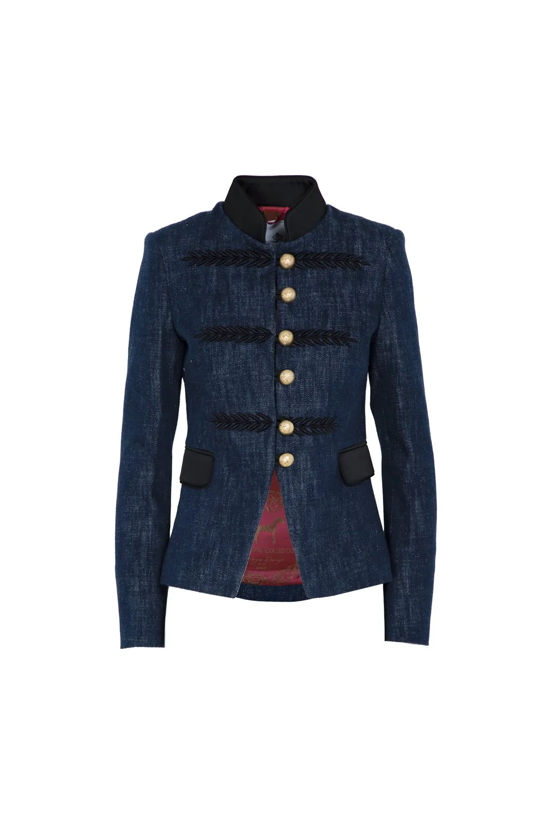 BLAZER DENIM BORDADO ESPIGA RENATA BLEU