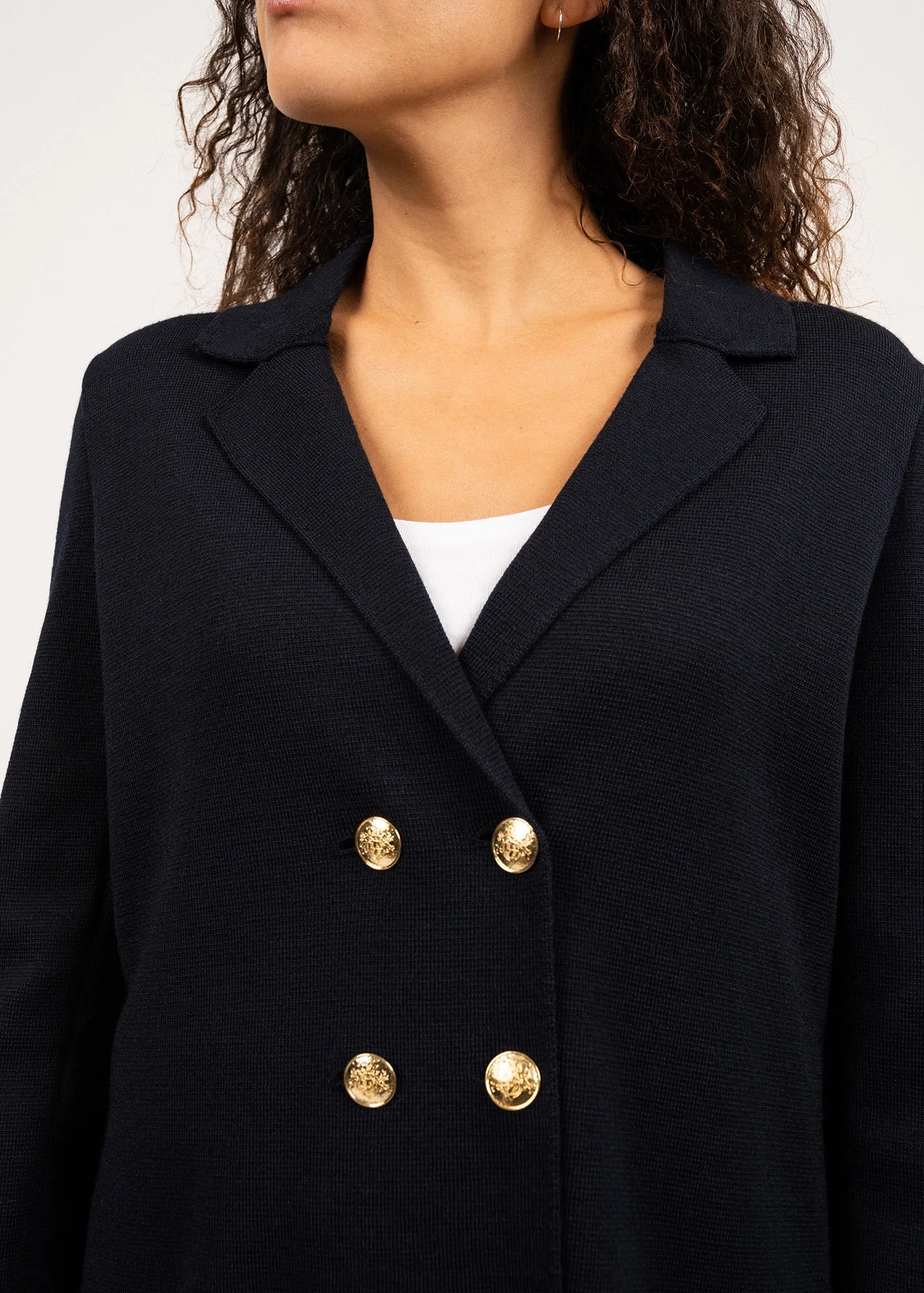 Blazer en laine Charente - à double boutonnage (NAVY)