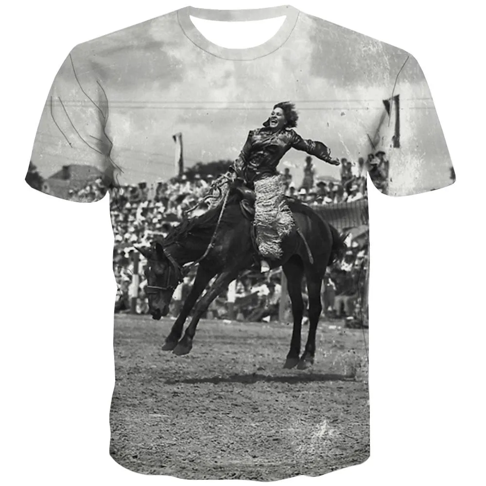 Borse T-shirt Men Competition T-shirts Graphic Raced Tshirts Cool Equestrian Tshirt Printed