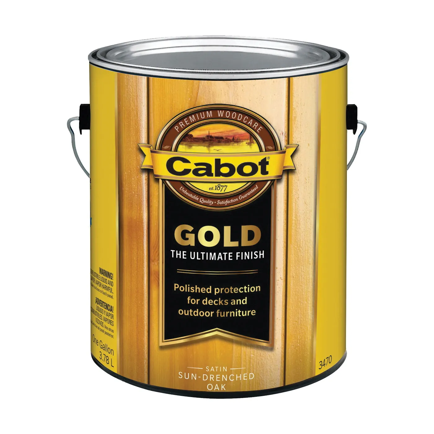 Cabot 3470 Wood Finish, Gold, Sun Drenched Oak, Liquid, 1 Gal