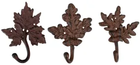 Cast Iron Tree Leaves Coat Hook Set