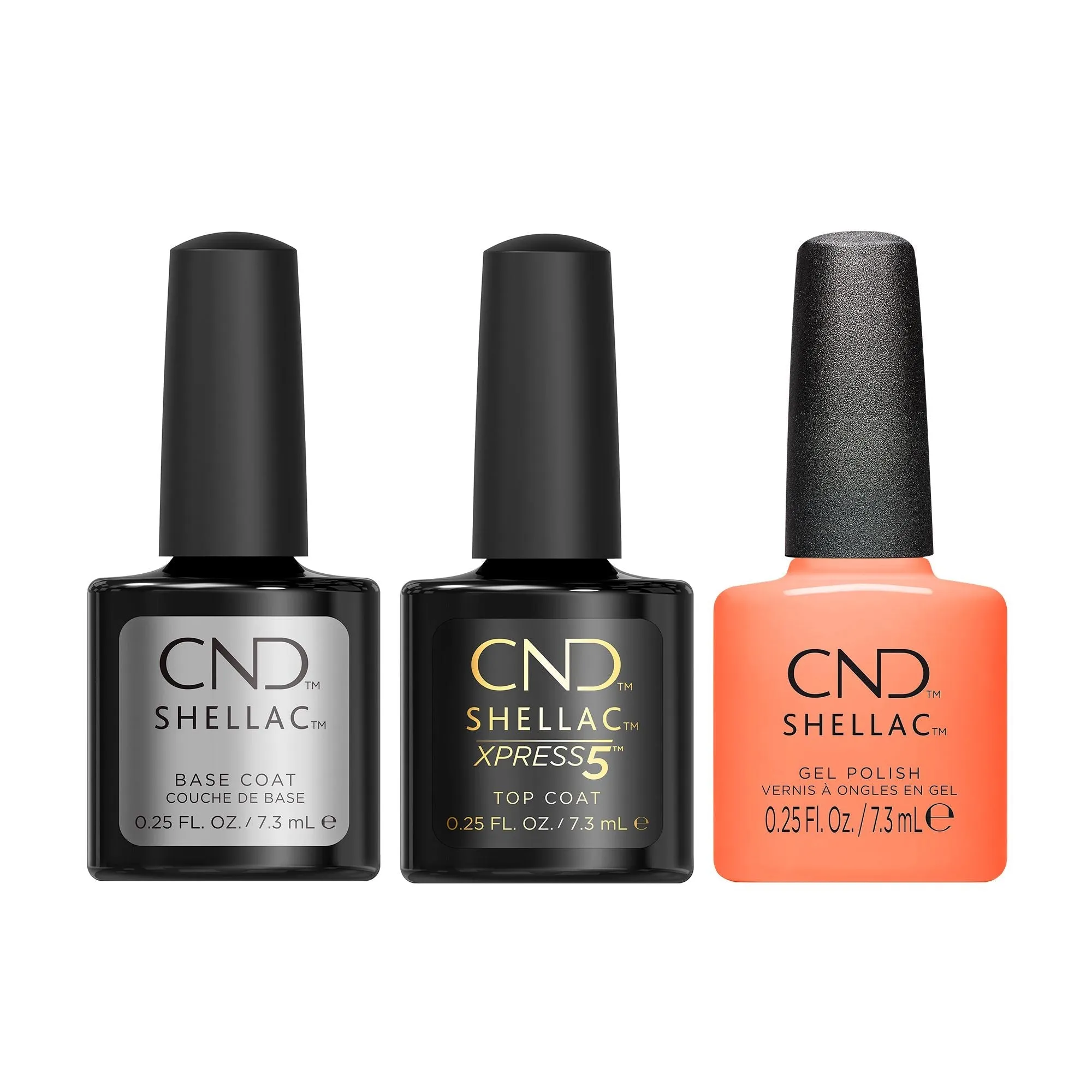 CND - Shellac Xpress5 Combo - Base, Top & Silky Sienna (0.25 oz)