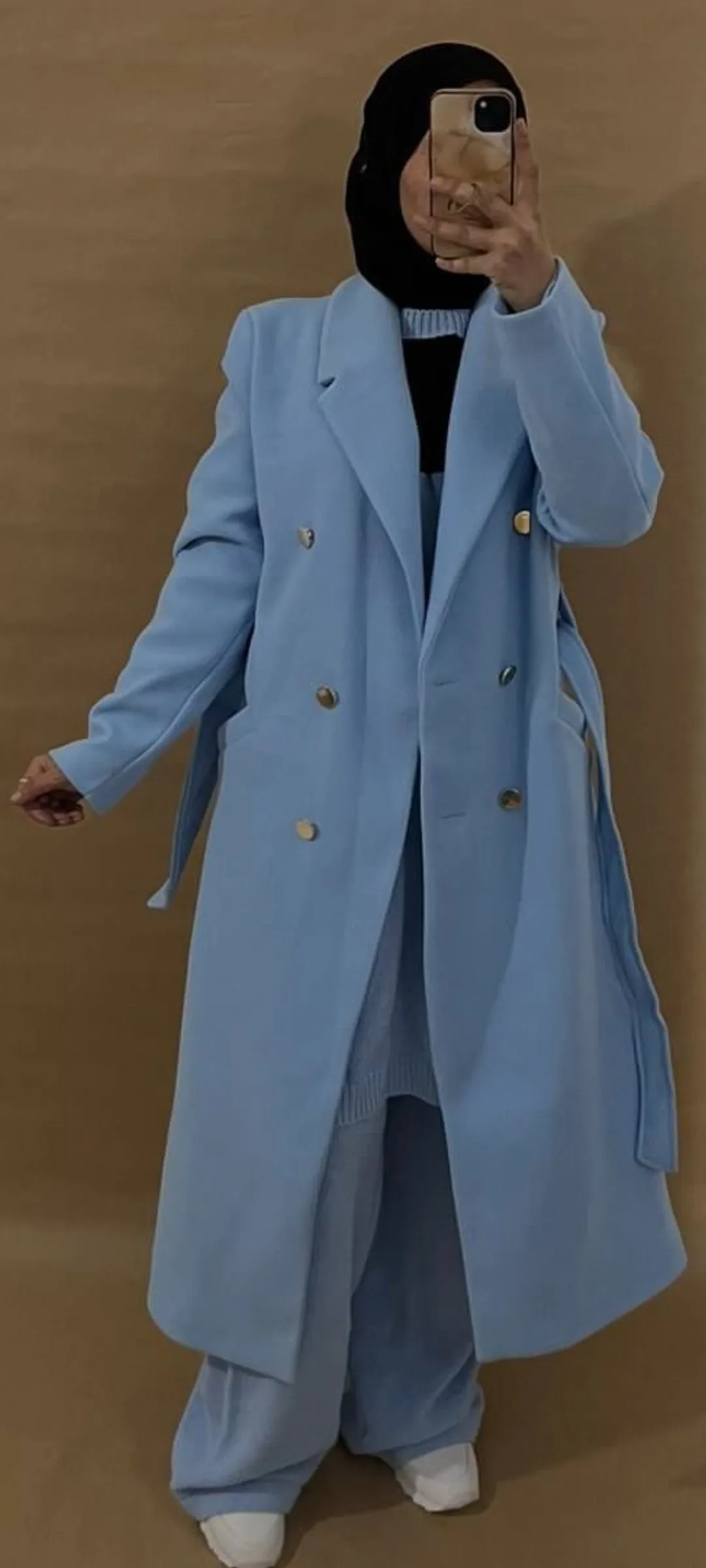 COAT RAYES BLEU