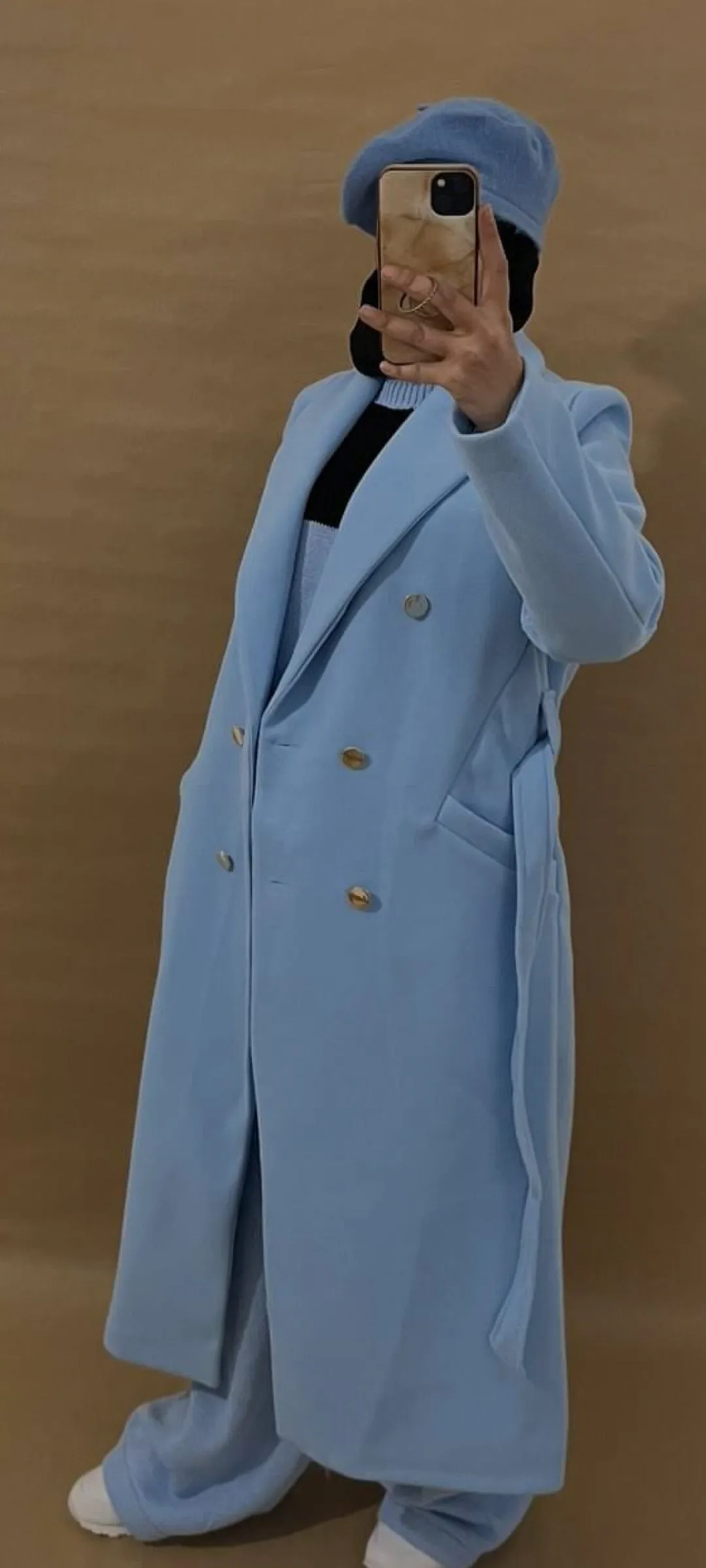 COAT RAYES BLEU