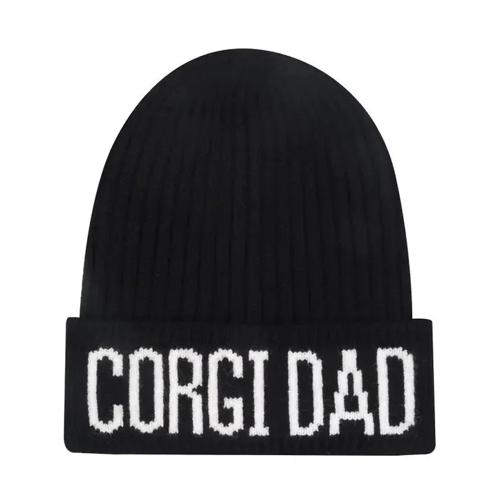 Corgi Dad Knit Beanie Hat