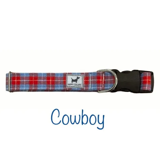 Cozy Cabin Flannel Dog Collars