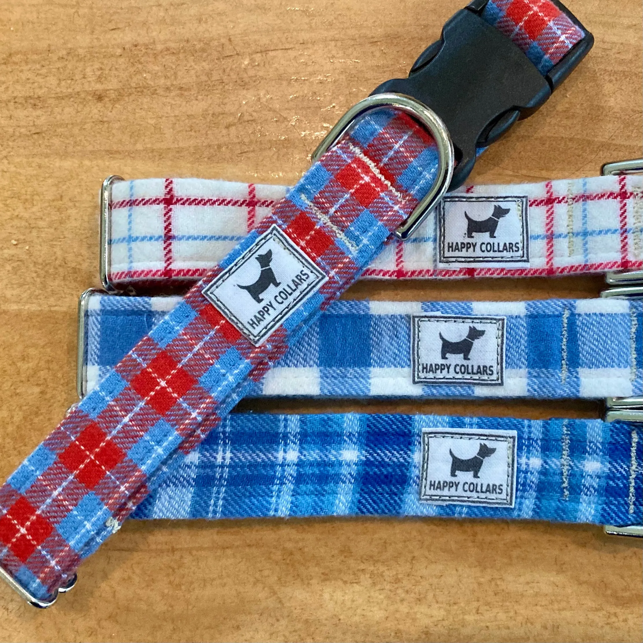 Cozy Cabin Flannel Dog Collars