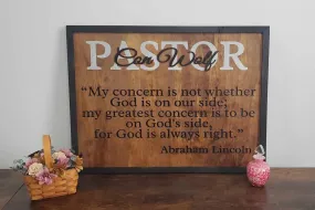 Custom Pastor Scripture Sign Giftable Faith Church Bible Verse Handmade Cursive God is always Right Rectangle 3D Laser Cut Wood Sign