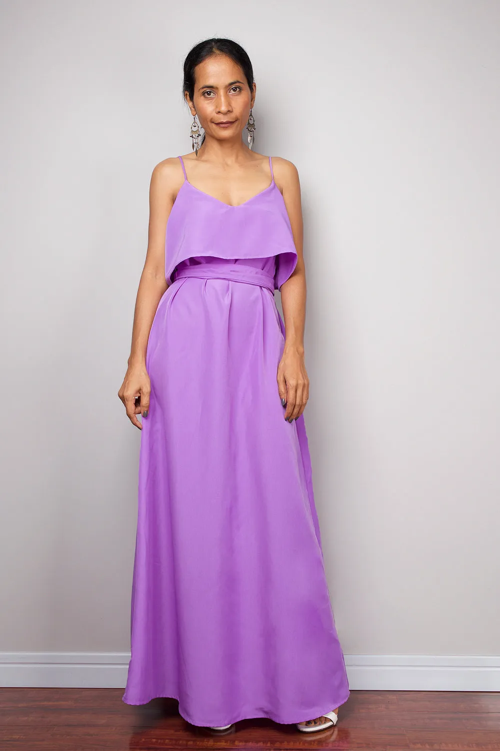 Evening dress, Halter Dress, Purple bridesmaid dress, Summer Dress