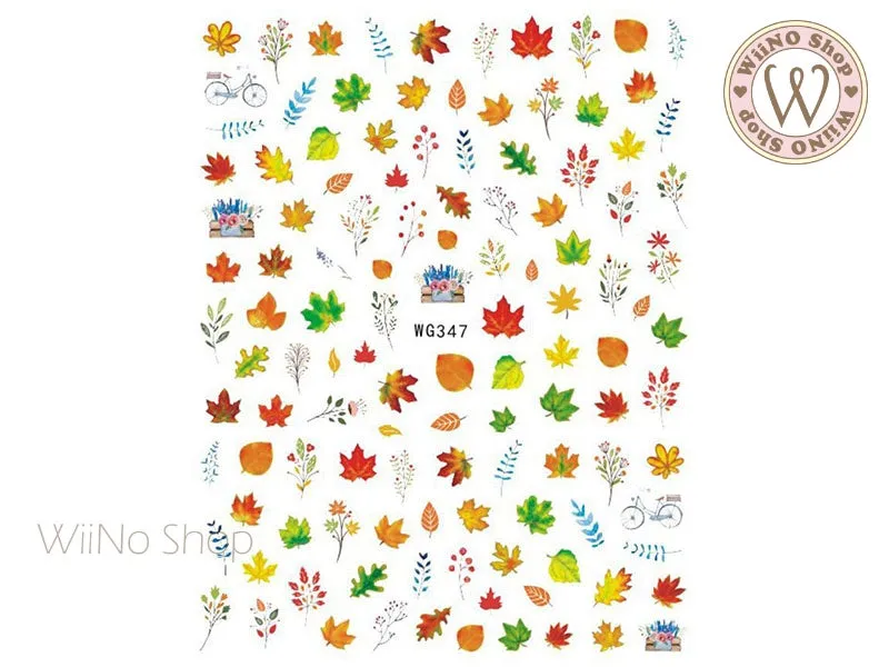 Fall Leaves Nail Art Sticker - 1 pc (WG347)