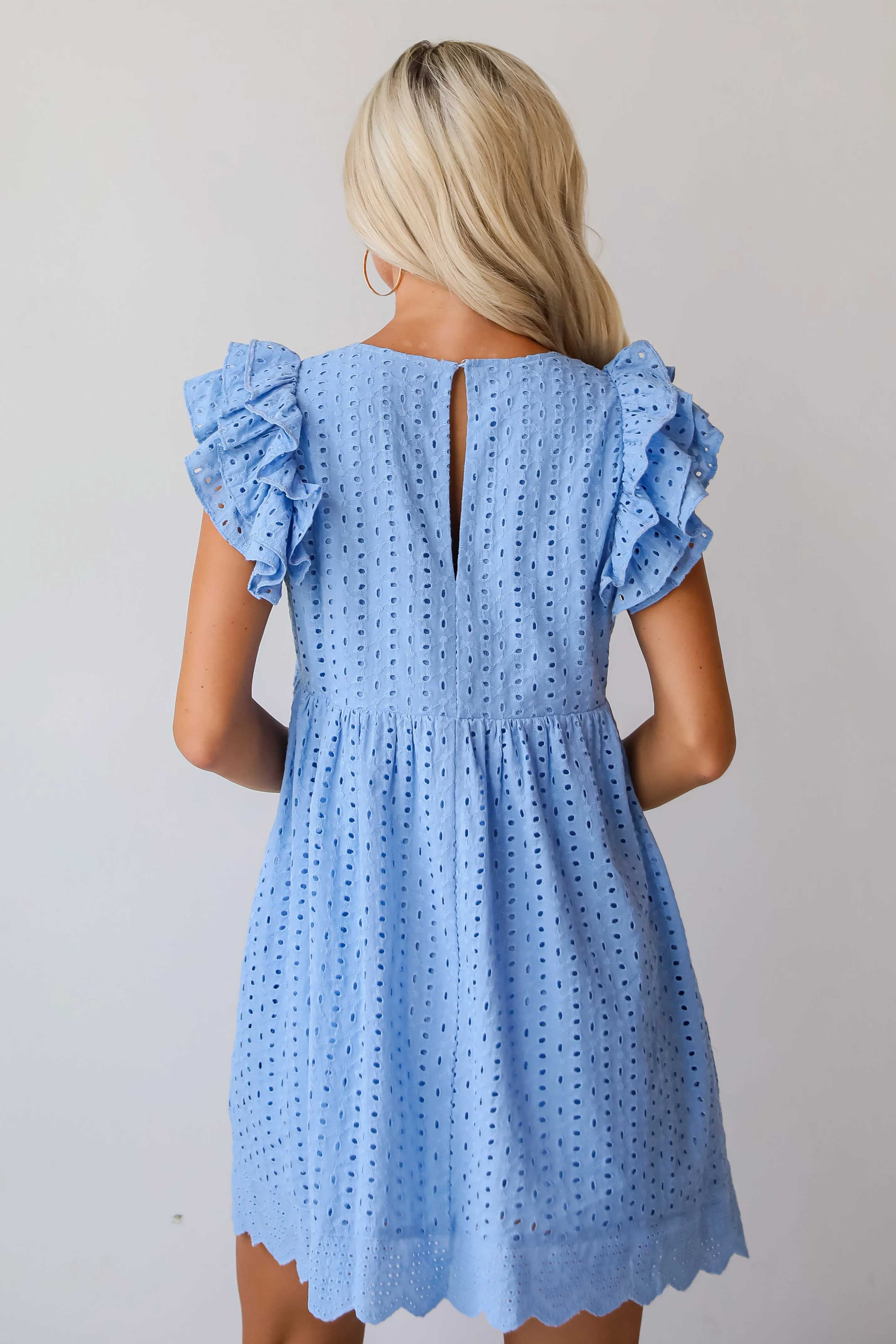 FINAL SALE - Truly Heavenly Eyelet Romper Dress