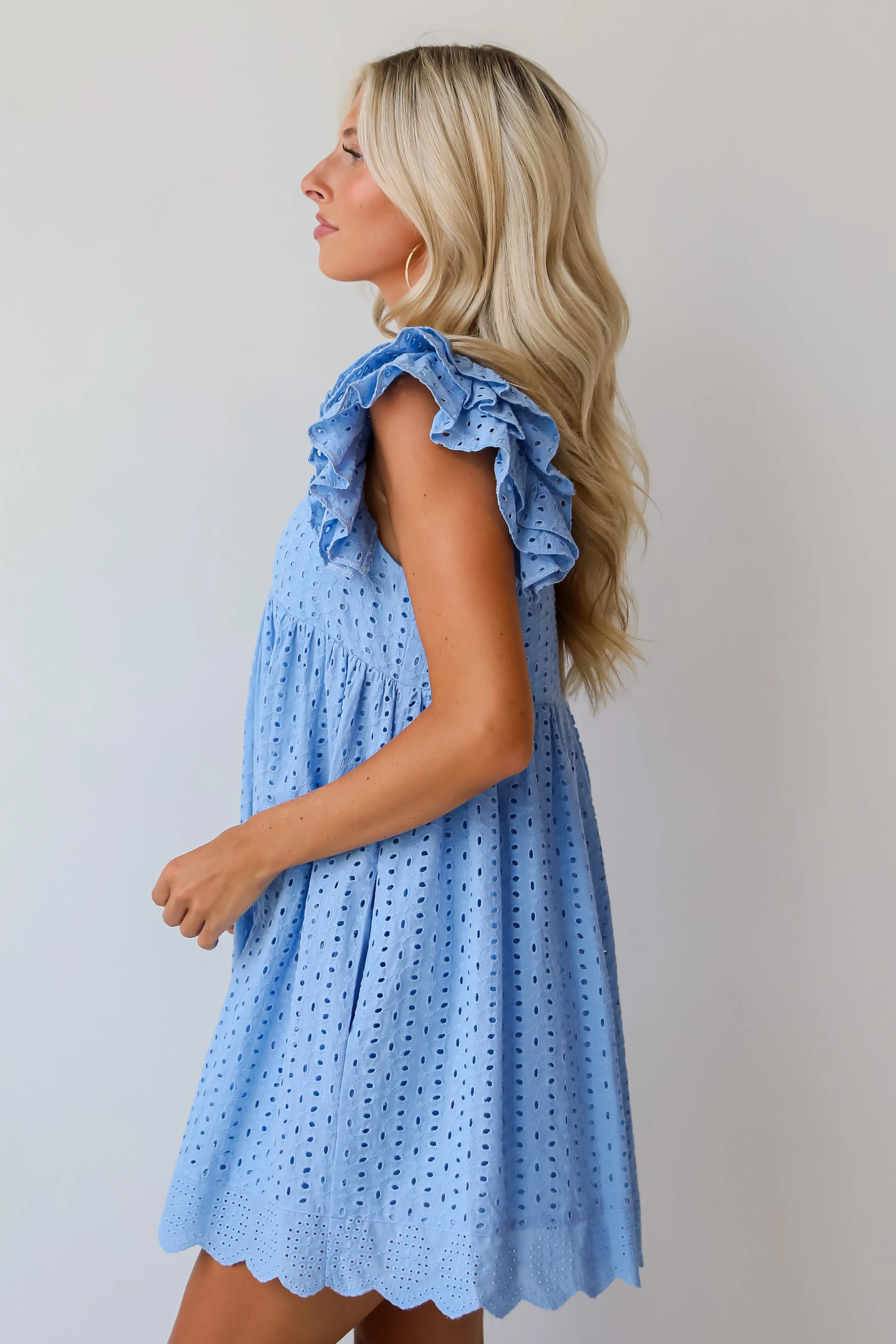 FINAL SALE - Truly Heavenly Eyelet Romper Dress