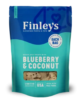 Finley's Blueberry Coconut Crunchy Biscuits Dog Treats (12 oz)