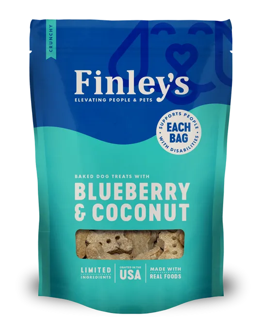 Finley's Blueberry Coconut Crunchy Biscuits Dog Treats (12 oz)