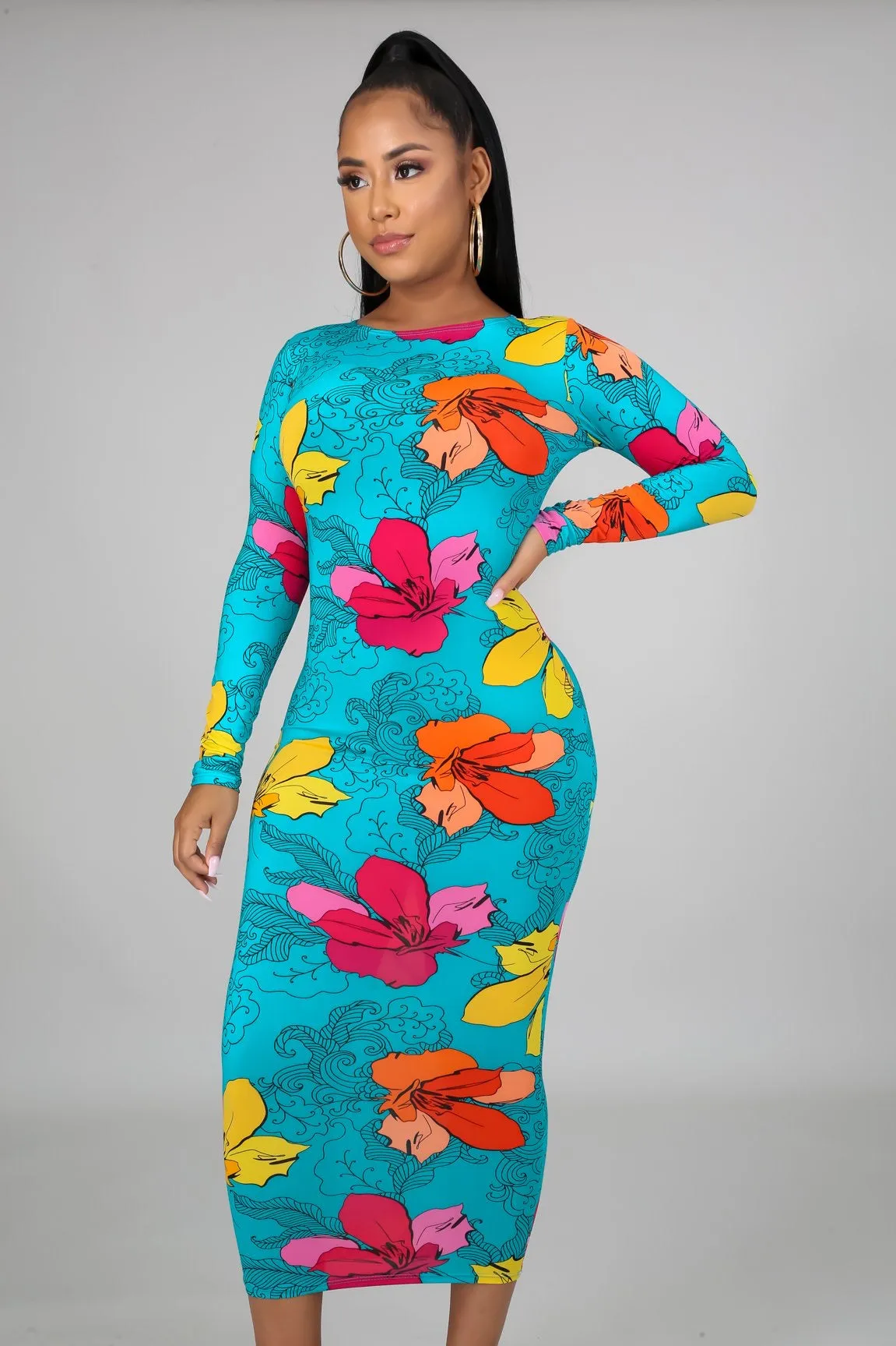 Fit My body pretty flowers dress