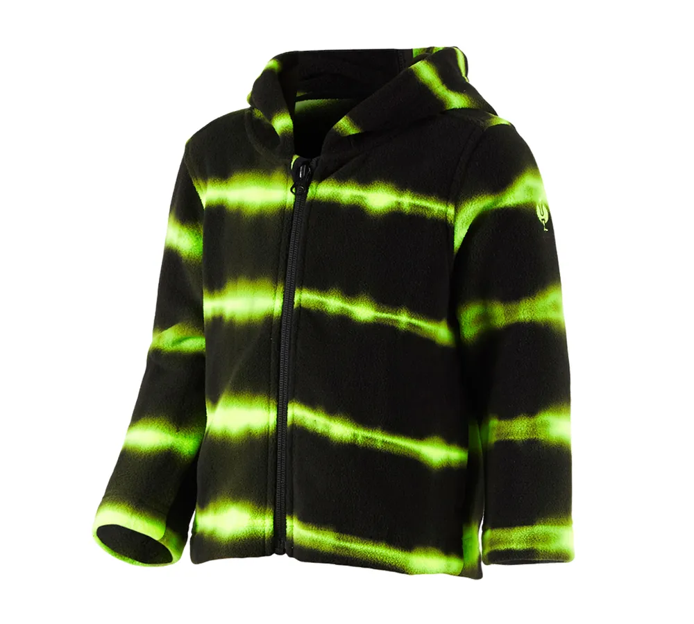 Fleece hoody jacket tie-dye e.s.motion ten, child.