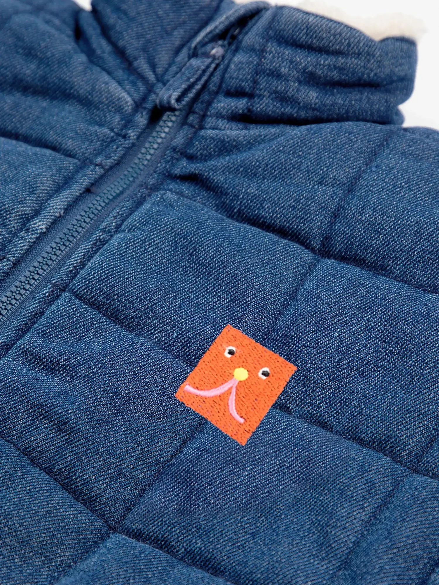 Funny Face denim quilted jacket