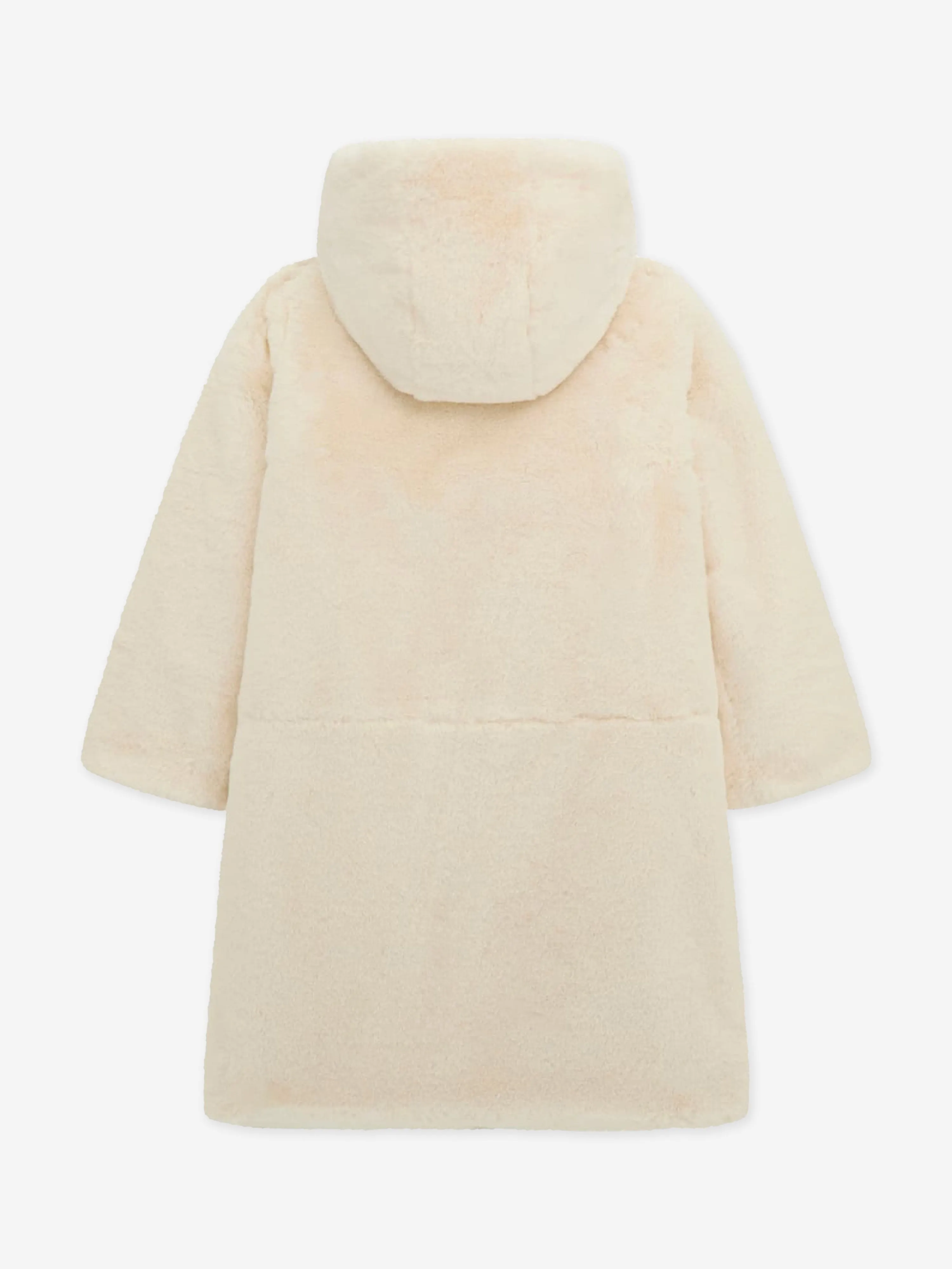 Guess Girls Hooded Reversible Coat in Ivory