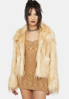 Hairy Faux Fur Jacket