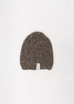 Handknit Echo Ribbed Hat — Pepper