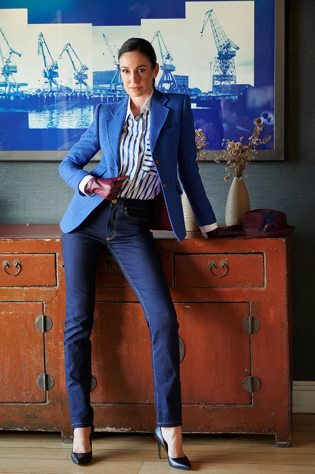 Henry Arroway MARYLIN SLIM FIT Blazer BLUE