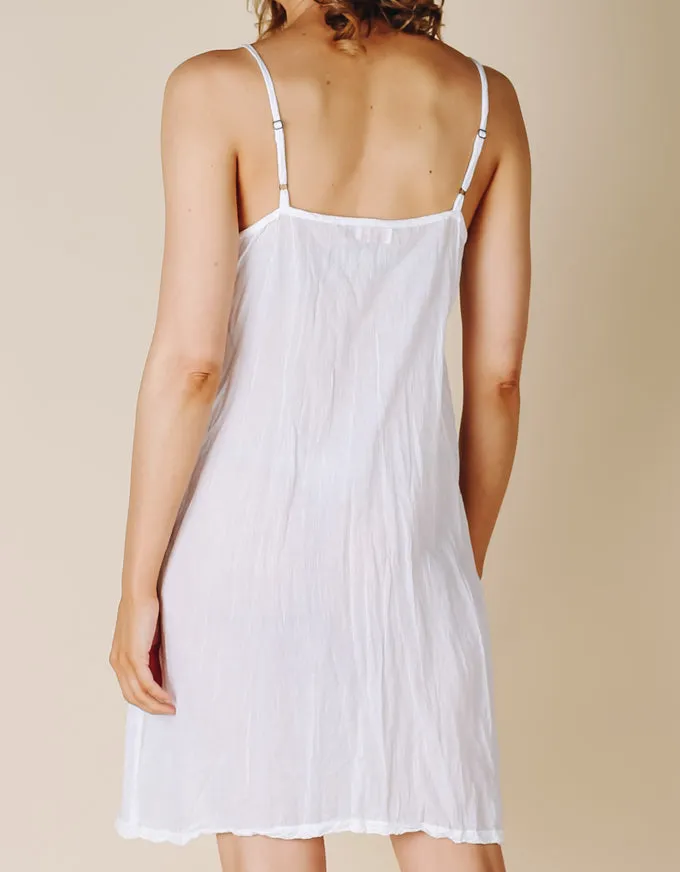 Ibiza Cotton Slip White