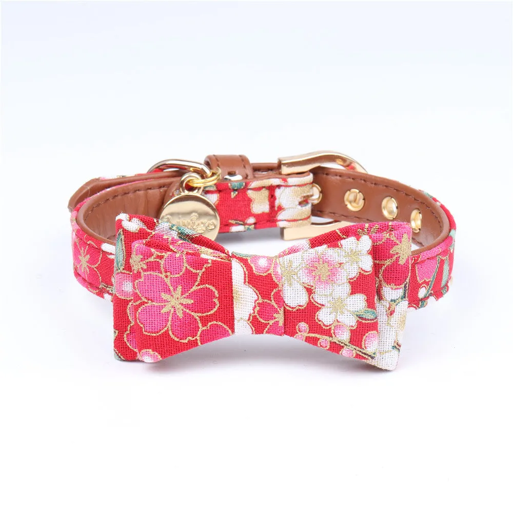 Japanese style bronzing pet collar