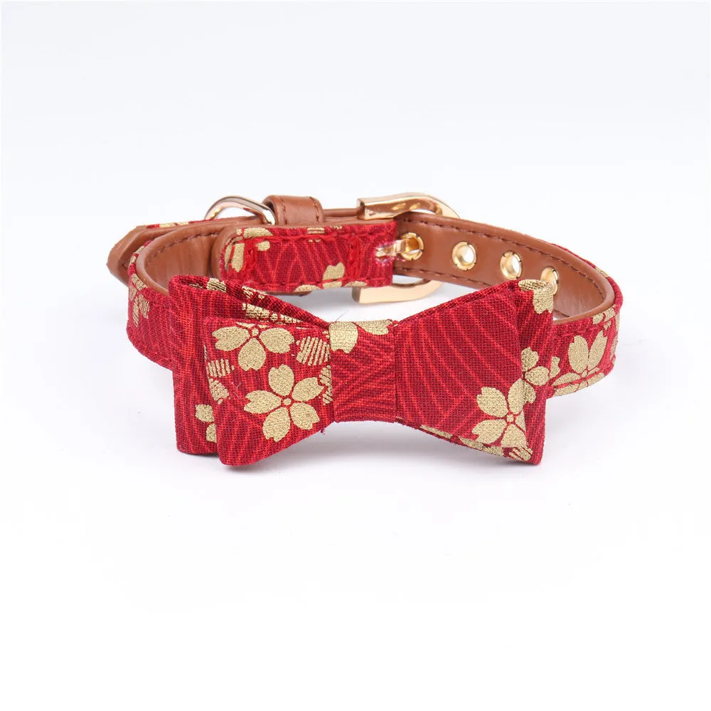 Japanese style bronzing pet collar