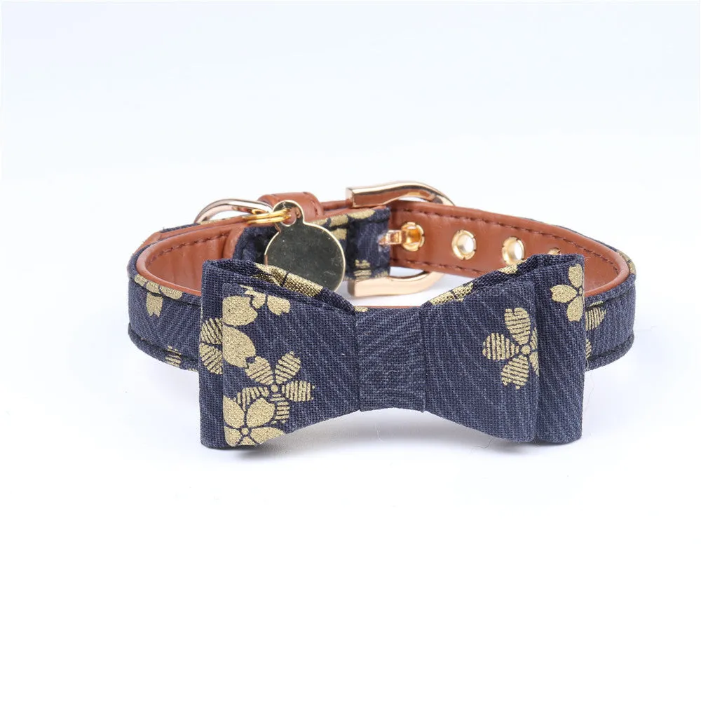 Japanese style bronzing pet collar