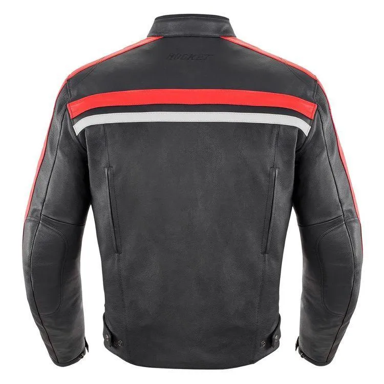 Joe Rocket Black and Red OLD SCHOOL 2.0 Mens Leather Jacket