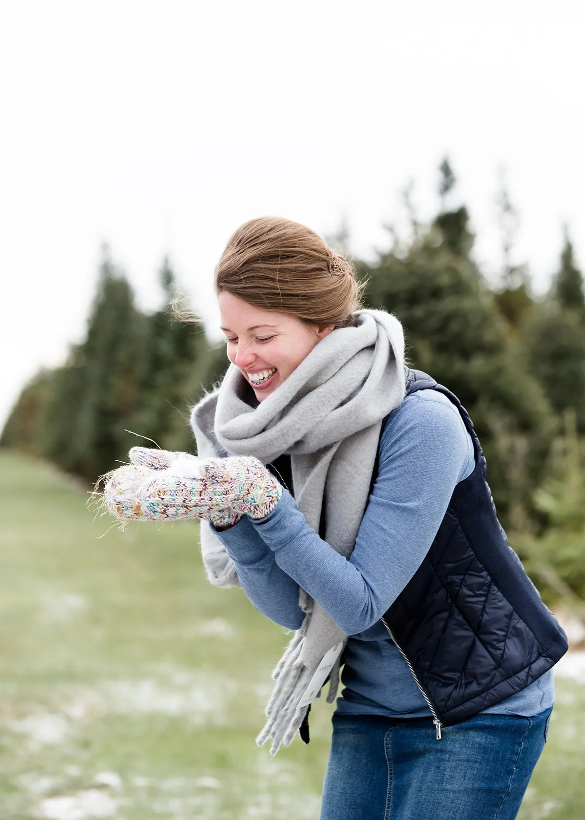 Knit Multi Colored Mittens