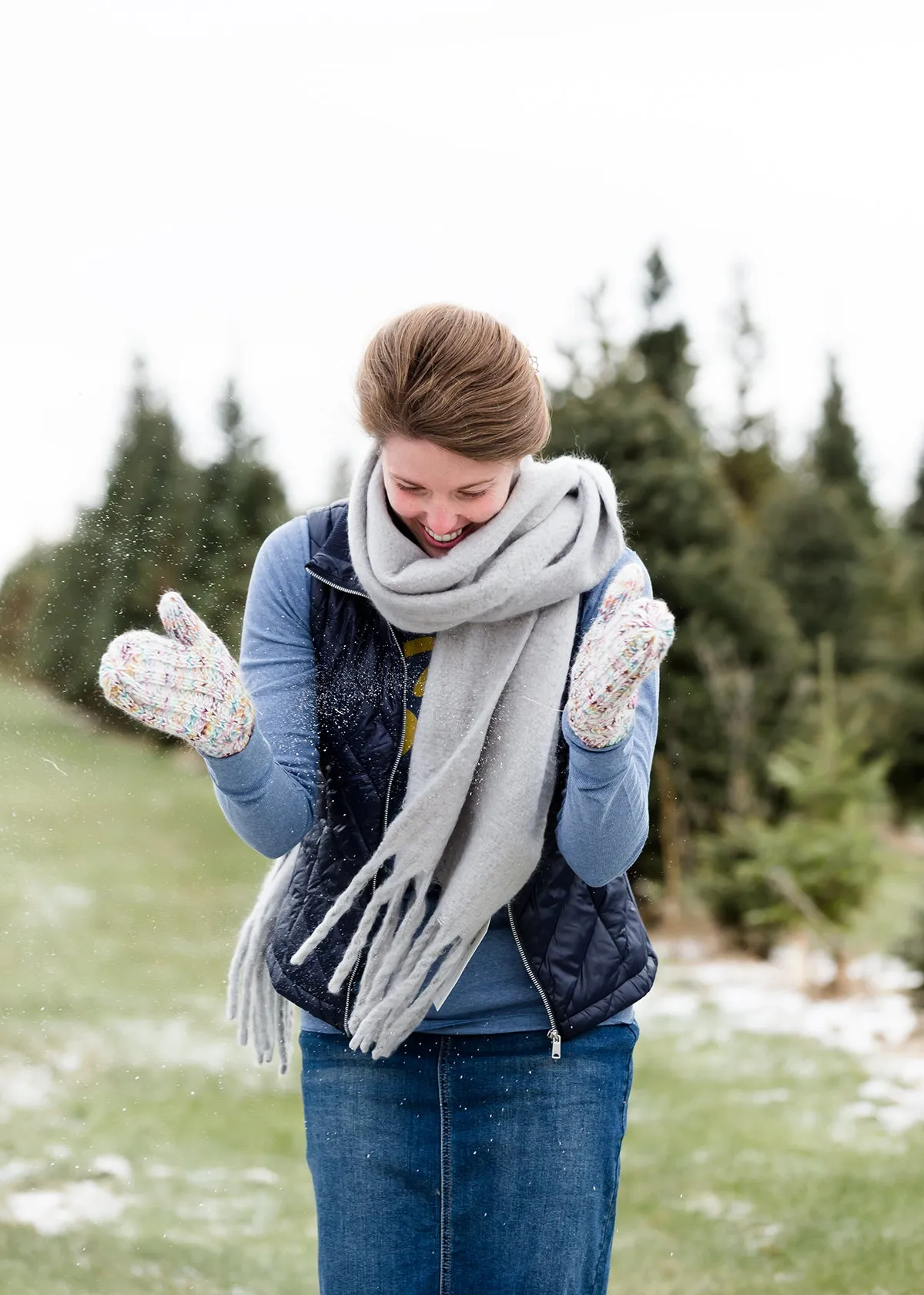 Knit Multi Colored Mittens