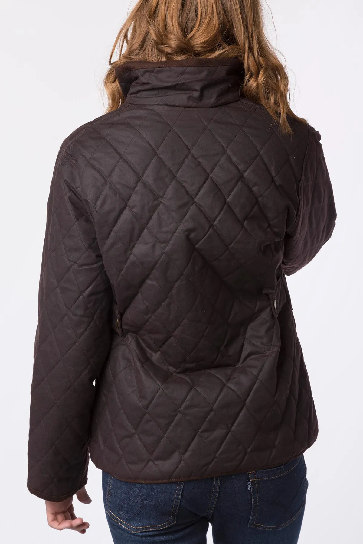 Ladies Diamond Quilted Wax Jacket