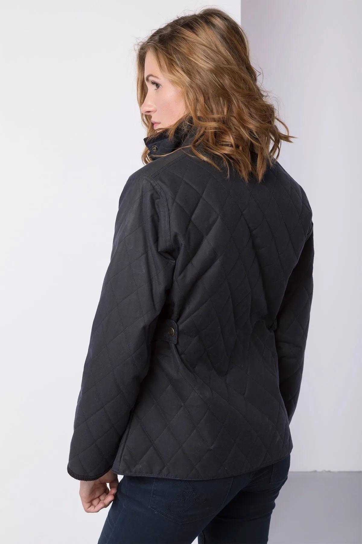 Ladies Diamond Quilted Wax Jacket