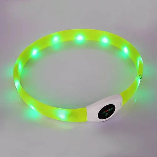 LaRoo Rechargeable Waterproof Led Light Collar For Long-haired Dogs