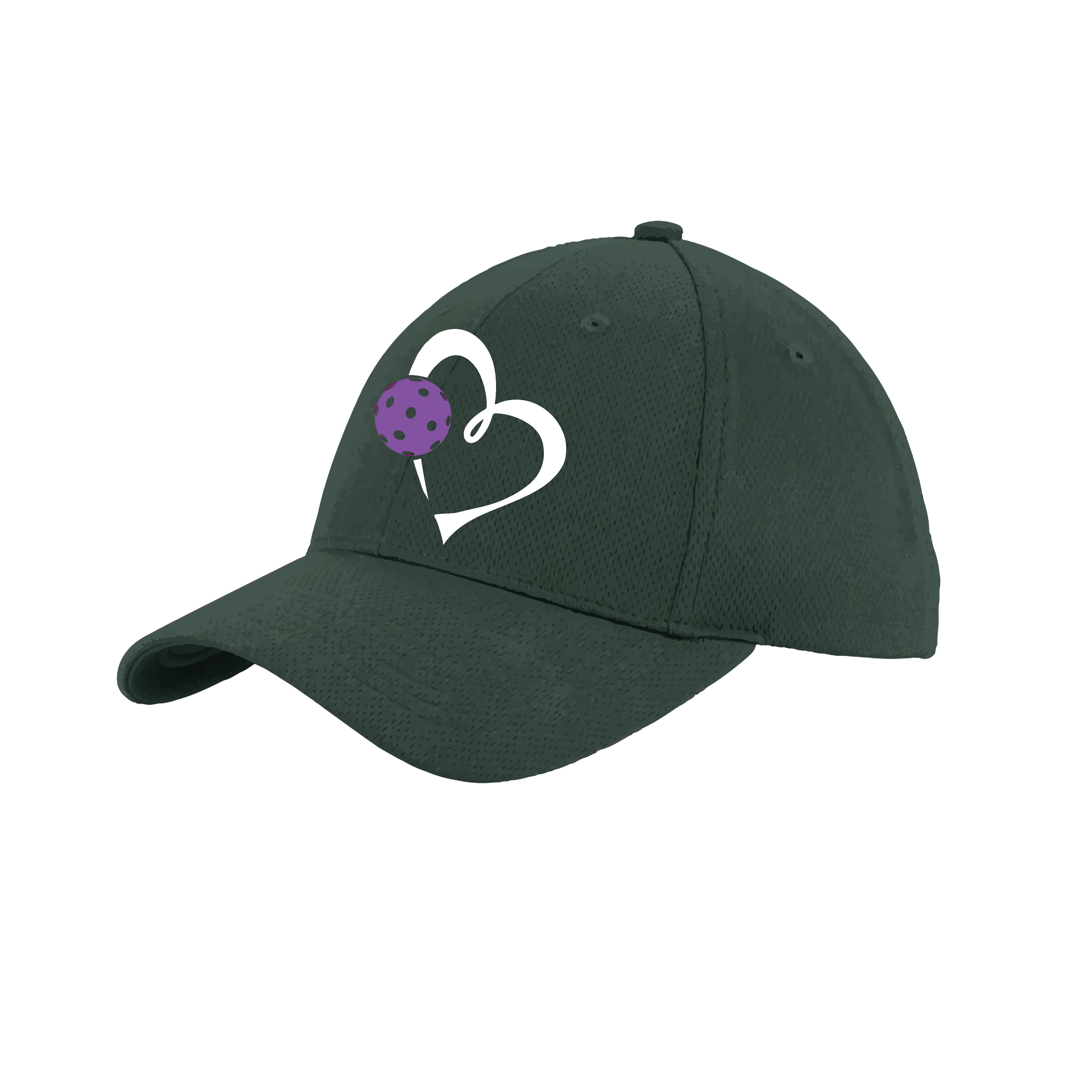 Love Pickleball (Purple) Customizable | Pickleball Hat | Moisture-Wicking 100% Polyester