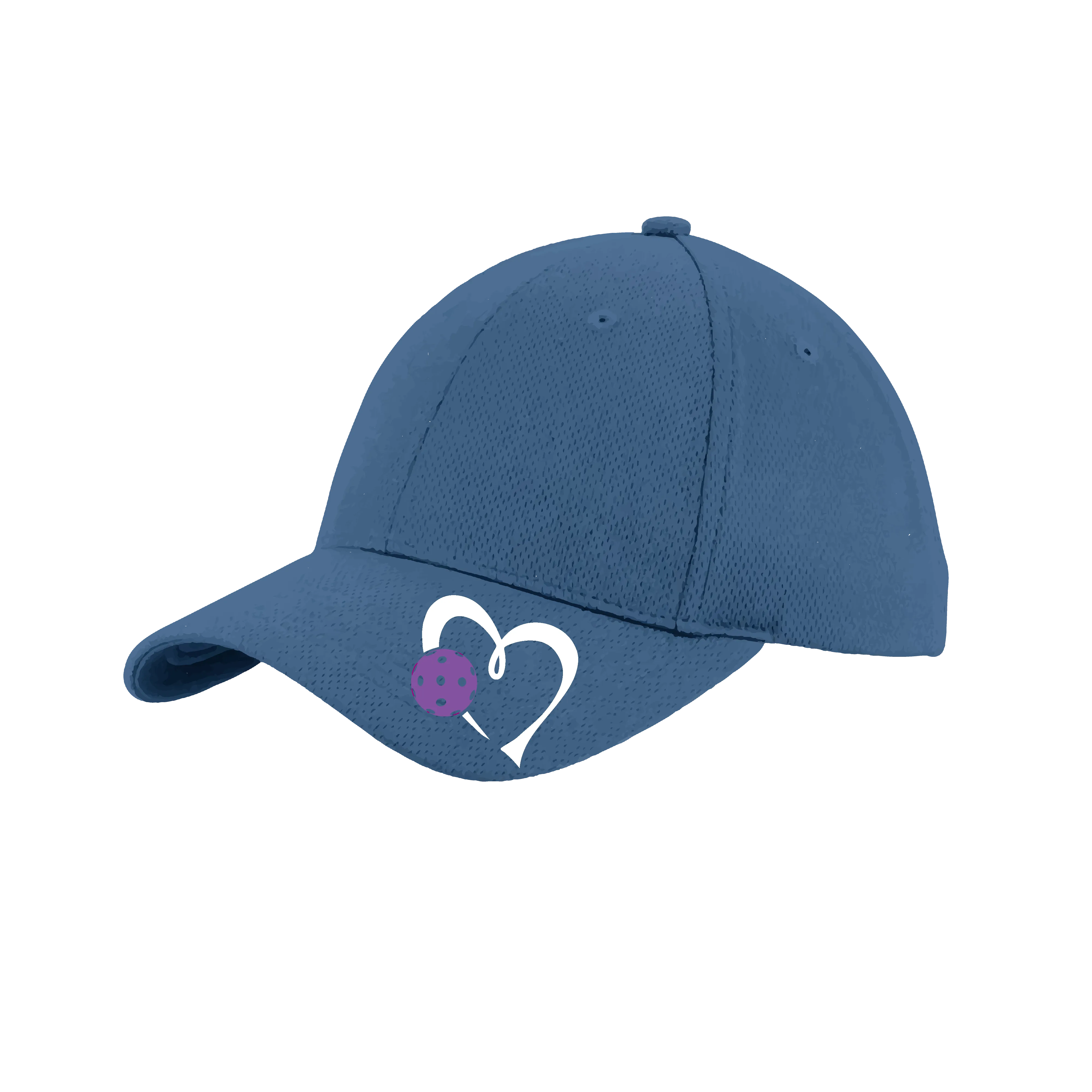 Love Pickleball (Purple) Customizable | Pickleball Hat | Moisture-Wicking 100% Polyester