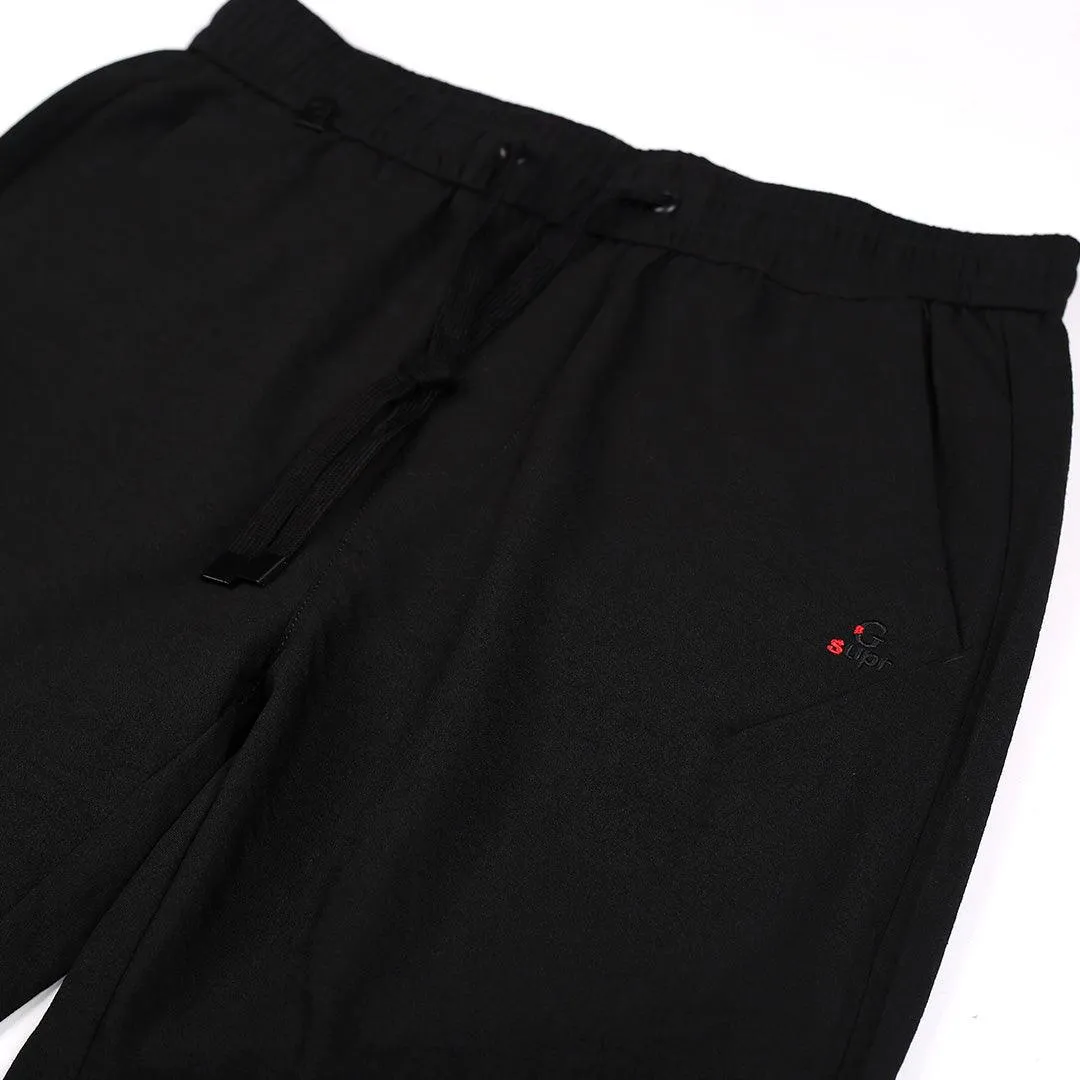 Men's Exclusive Black Mini Logo Designed  Joggers