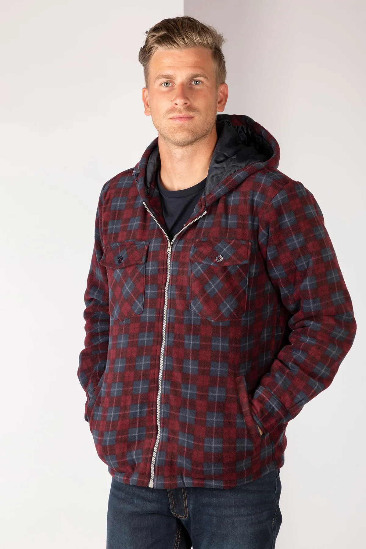 Men's Hooded Fleece Overshirt - Ulrome