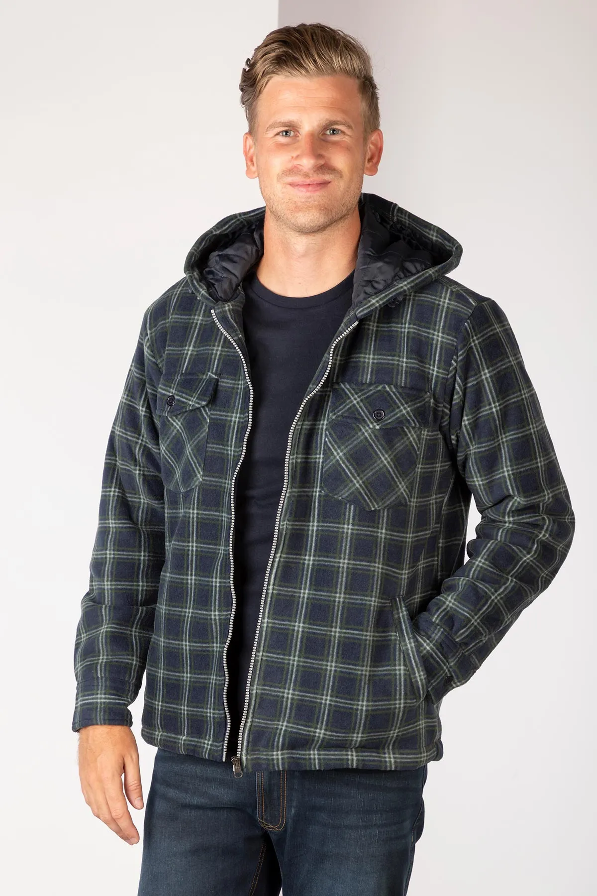 Men's Hooded Fleece Overshirt - Ulrome