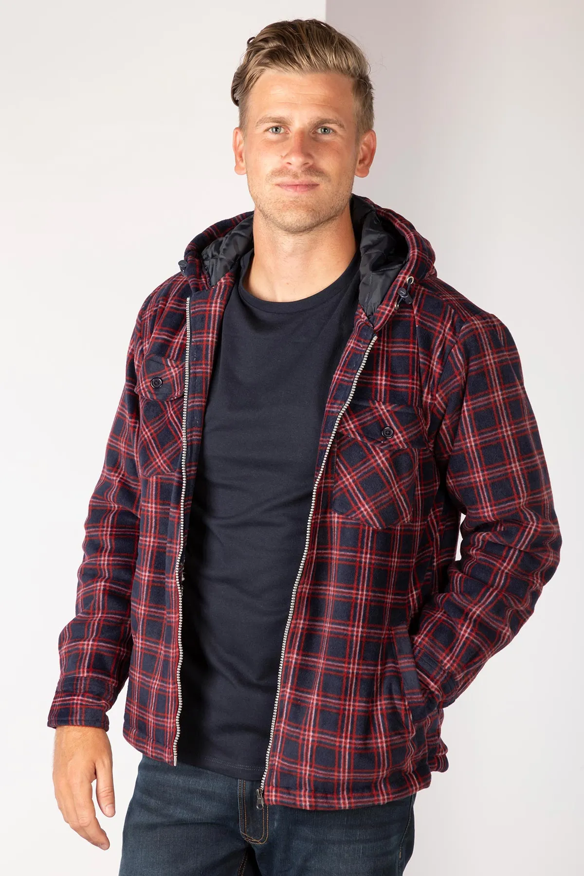 Men's Hooded Fleece Overshirt - Ulrome