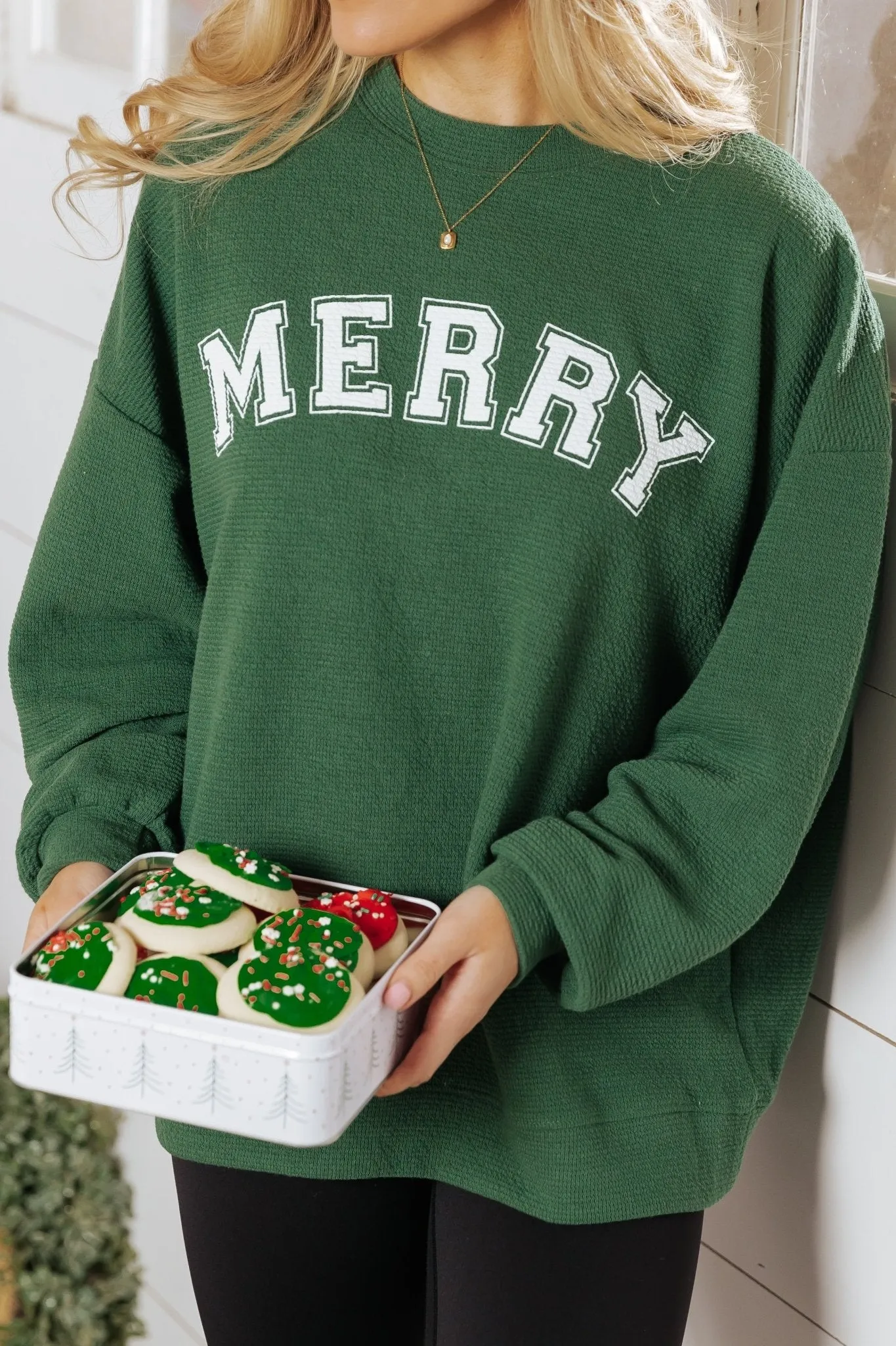 Merry Green Graphic Sweatshirt