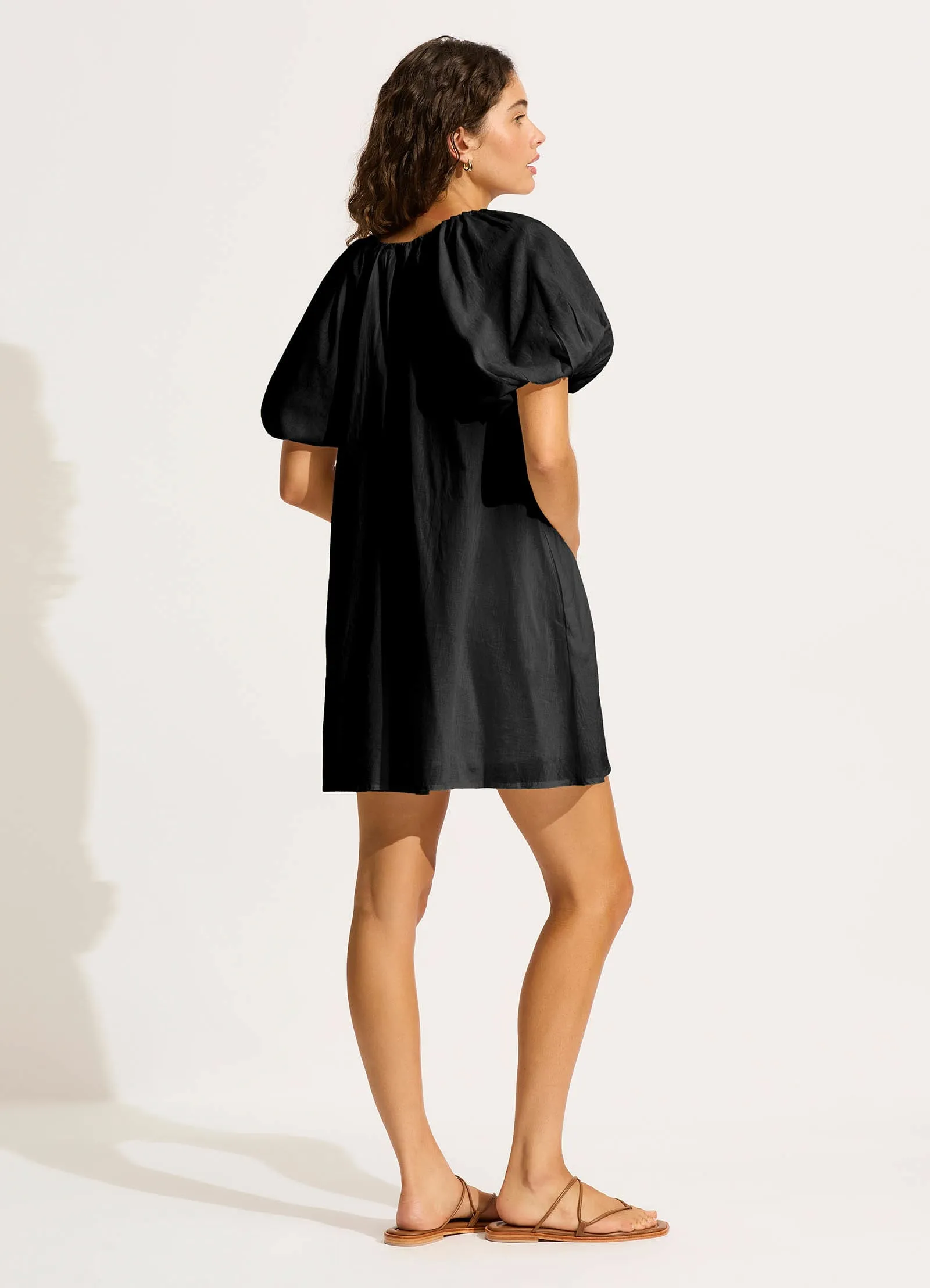 Mini Babydoll Dress - Black