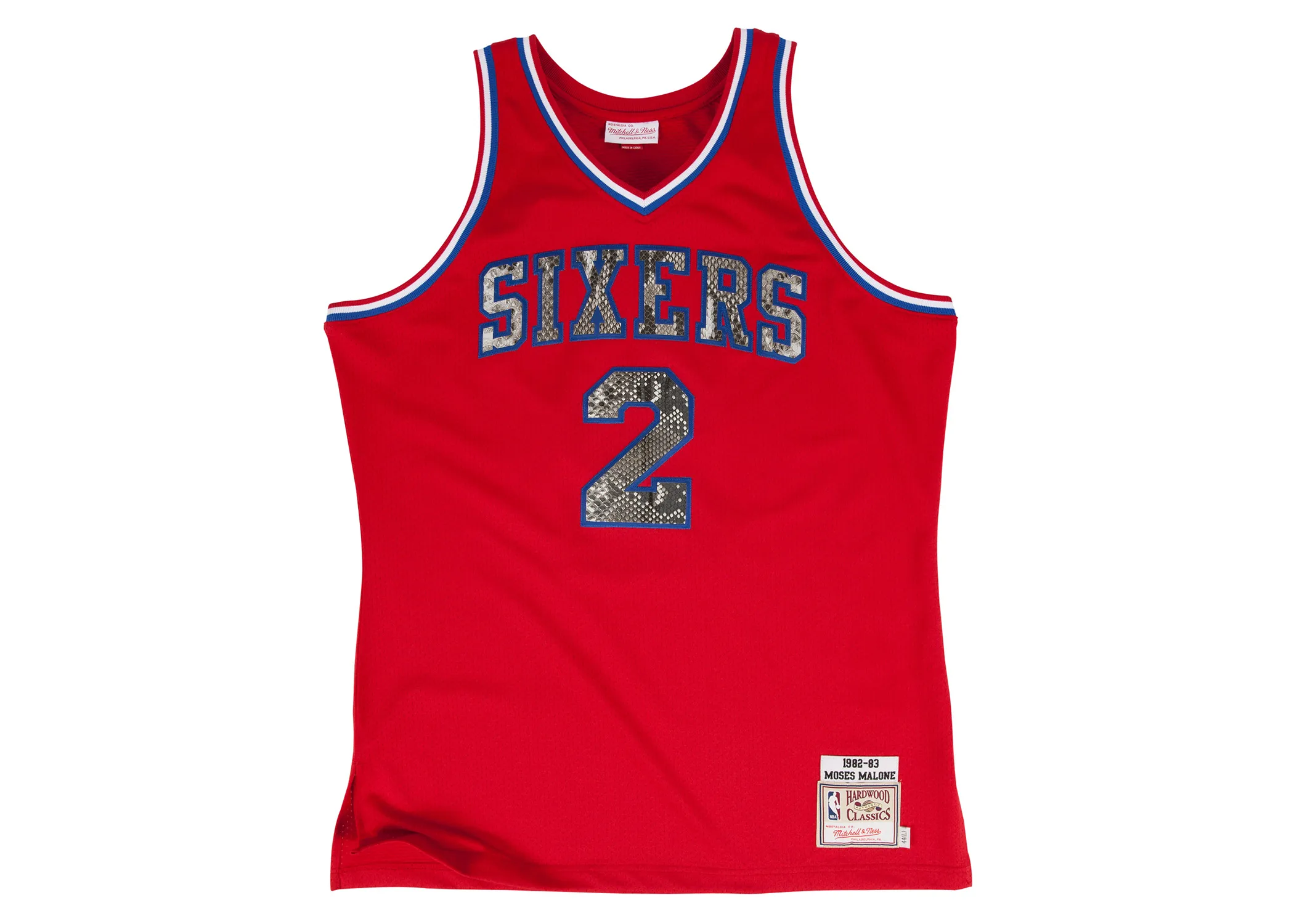 Mitchell & Ness Moses Malone 1982-1983 Philadelphia 76ers Python Jersey