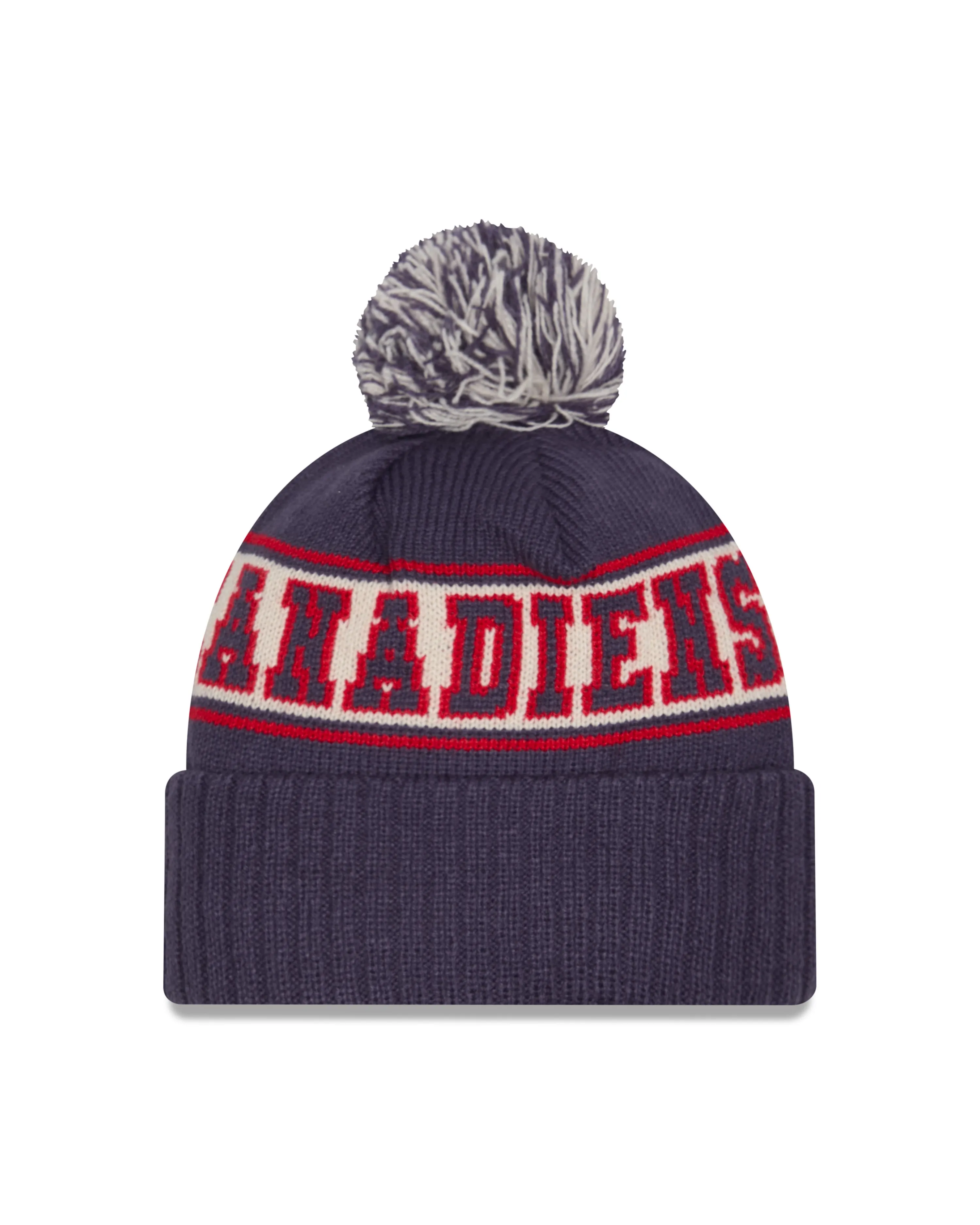 Montreal Canadiens NHL New Era Men's Navy Retro Knit Pom Hat